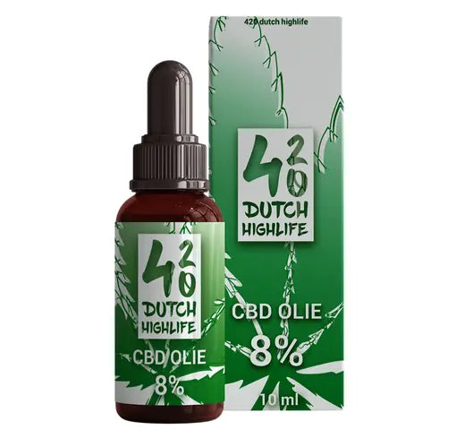 CBD Olie 8% Kopen? | Full Spectrum hennepolie met 8% CBD. 100% GMO-vrij, En vegan.
